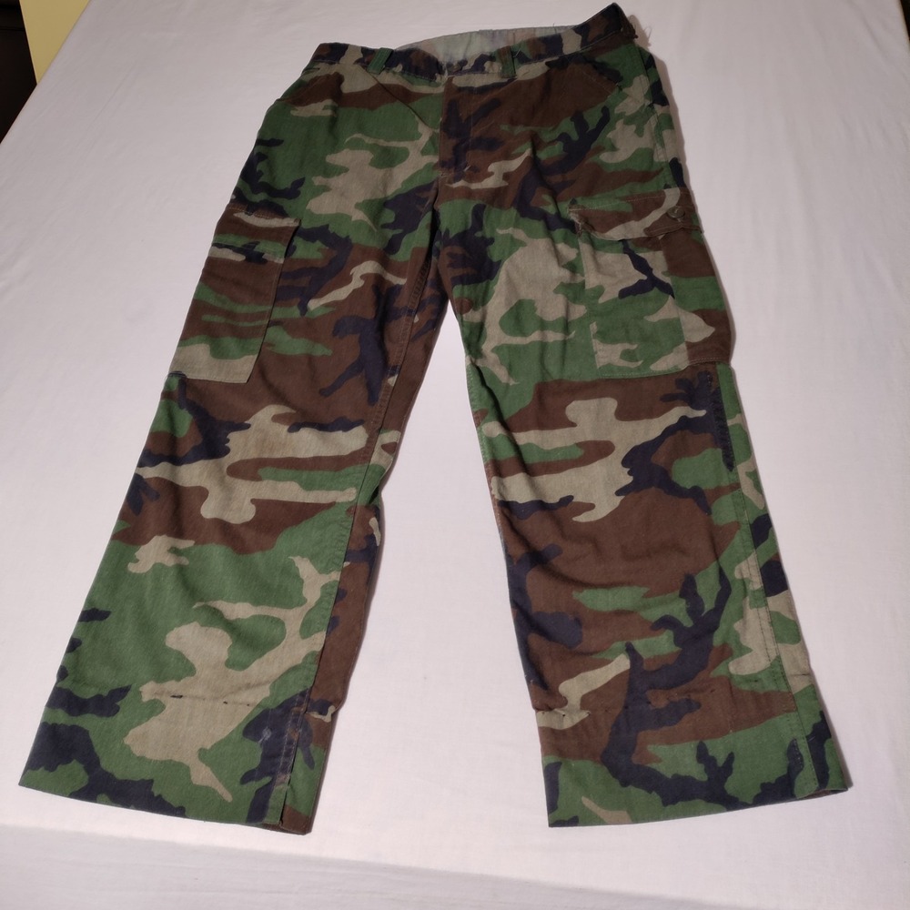 Vintage Saftbak‎ Camo Pants Mens 34x27 Camo Hunting Cargo Pockets